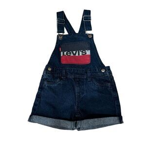Levi’s Shortall Girls Denim Bib Shorts Size 5